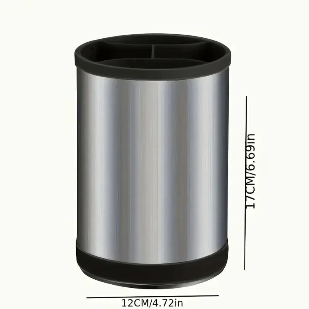Stainless Steel Kitchen Utensil Holder 360 Rotating